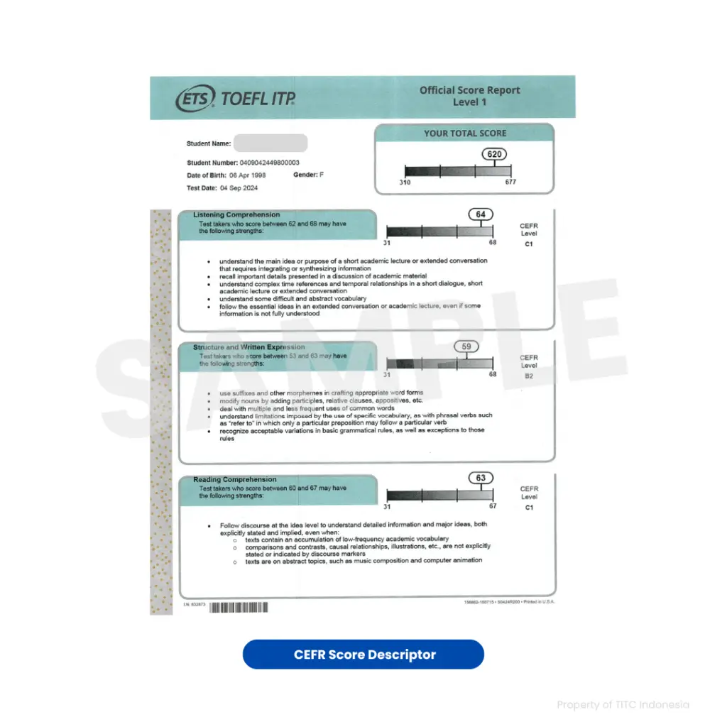 Tes TOEFL ITP Resmi ETS Online Bulan September 2025