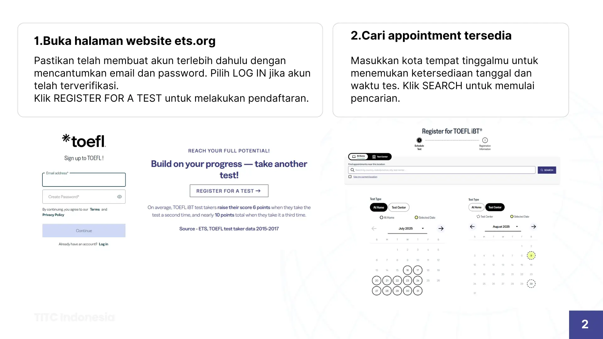 Pendaftaran tes TOEFL IBT Home Edition dengan Voucher