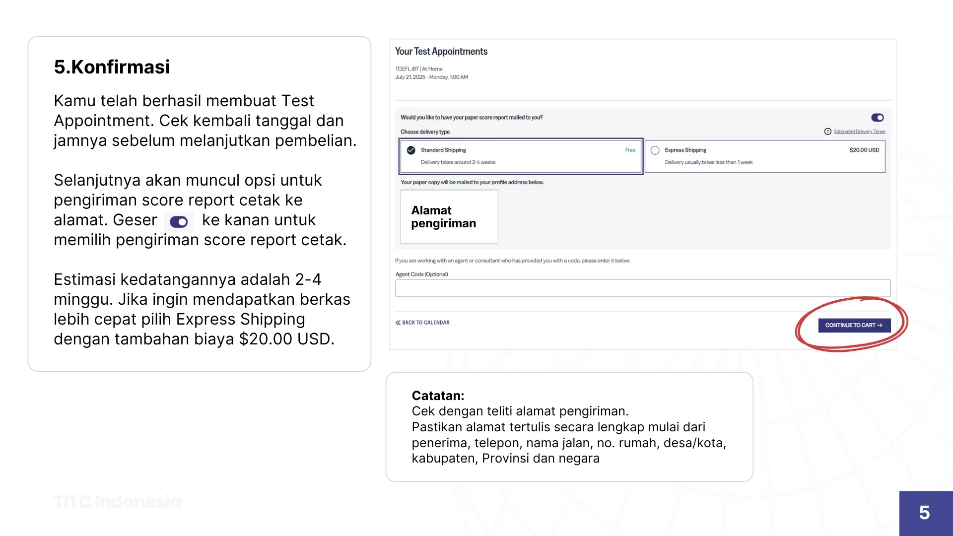 Cara mendaftar tes TOEFL IBT menggunakan voucher - TITC Indonesia