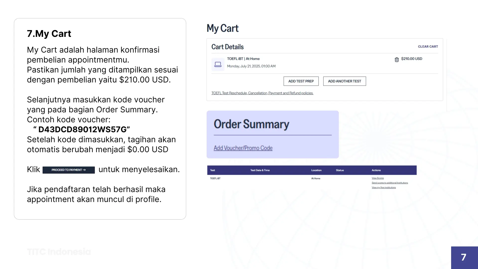 Cara mendaftar tes TOEFL IBT menggunakan voucher - TITC Indonesia
