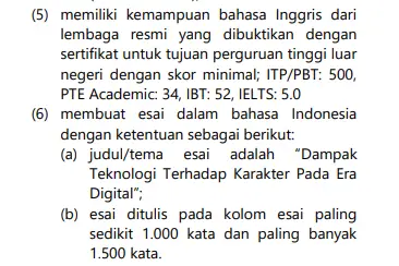 Sertifikat TOEFL ITP Untuk Beasiswa Unggulan 2025