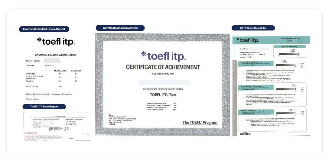 SERTIFIKAT TOEFL ITP RESMI ETS
